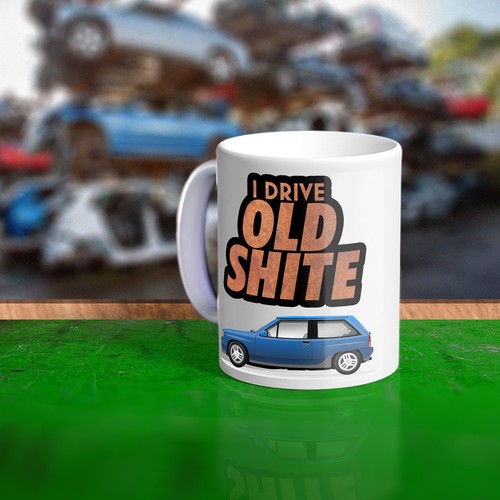 Large old shite mug - large, for