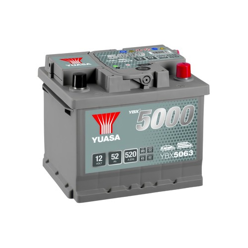 Yuasa car battery 12v 52ah - car,