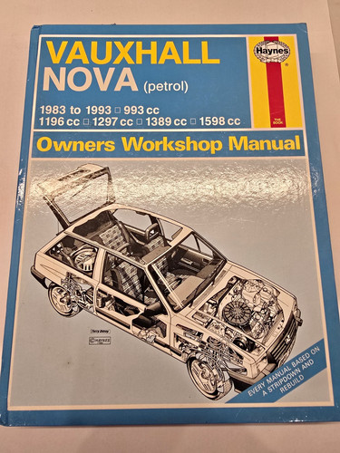 Vauxhall nova haynes workshop - nova,
